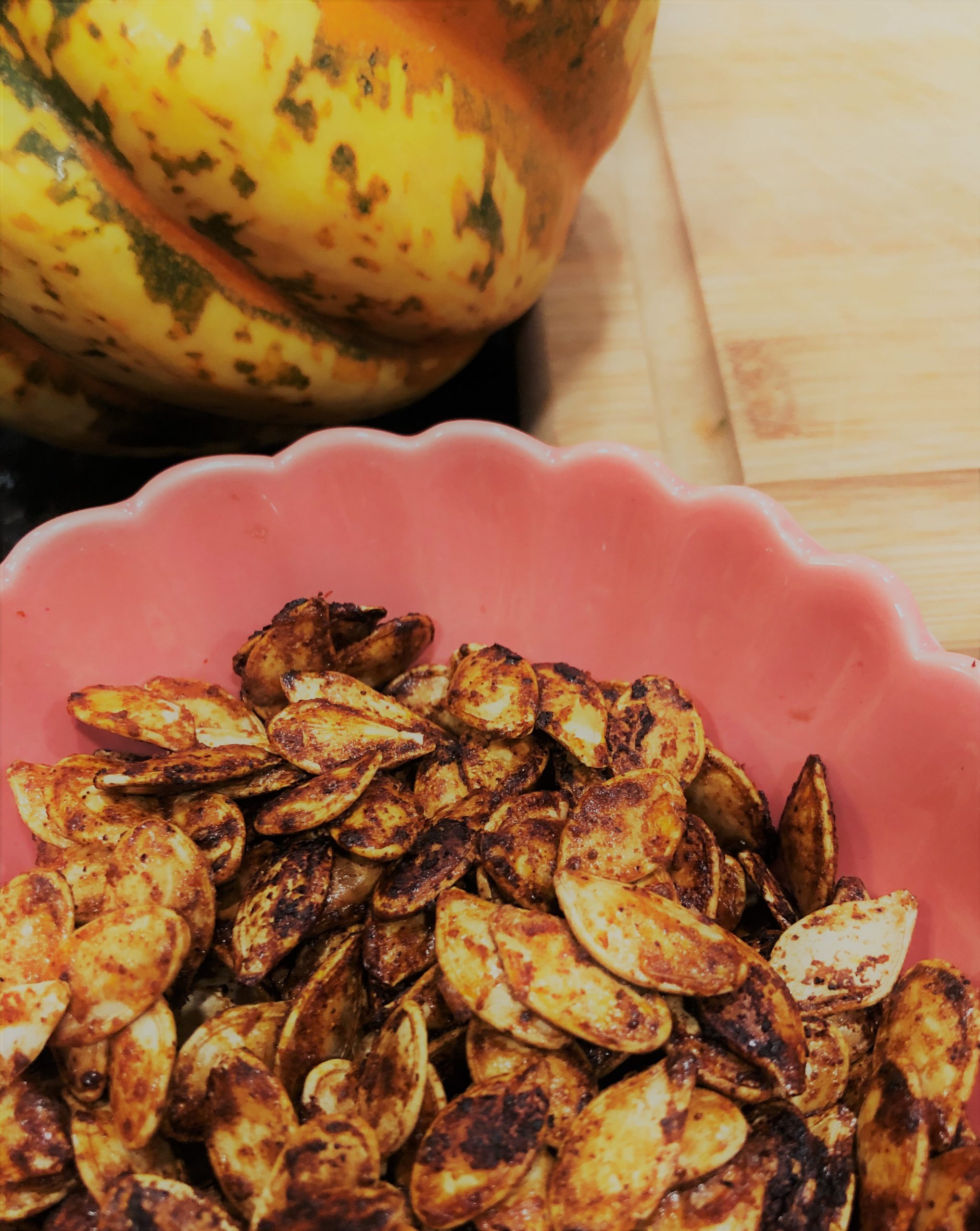 Spicy Roasted Pumpkin Seeds | Recipe Box | Spice & Kisses